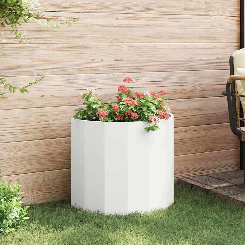 vidaXL Jardinière blanc 60 x 30 x 50 cm Acier