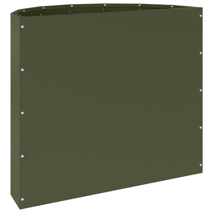 vidaXL Pflanzkübel Olive Grün 60 x 30 x 50 cm Stahl