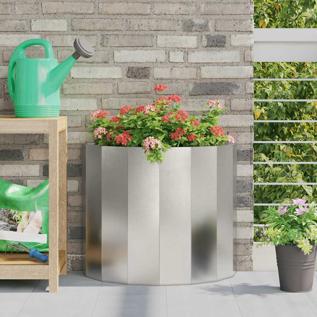 vidaXL Pflanzkübel Silber 60 x 30 x 50 cm Edelstahl