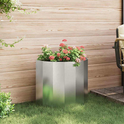 vidaXL Pflanzkübel Silber 60 x 30 x 50 cm Edelstahl