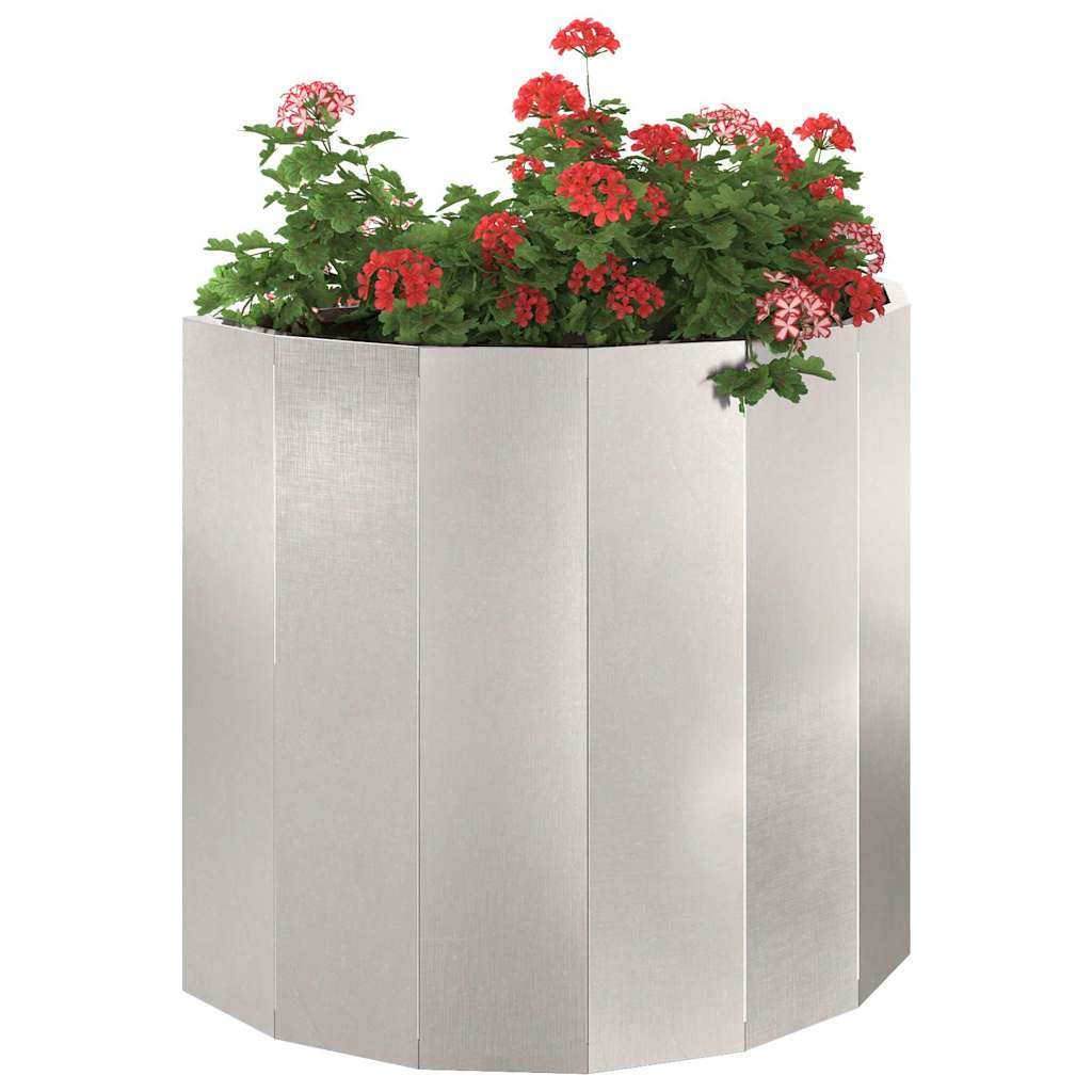 vidaXL Pflanzkübel Silber 60 x 30 x 50 cm Edelstahl