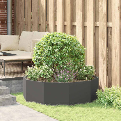 vidaXL Pflanzkübel Schwarz 120 x 120 x 35 cm Stahl