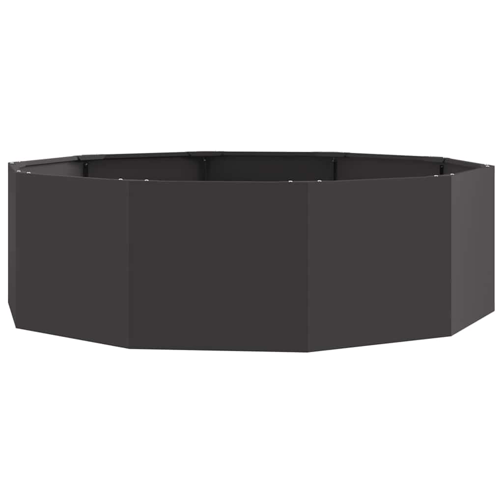 vidaXL Pflanzkübel Schwarz 120 x 120 x 35 cm Stahl