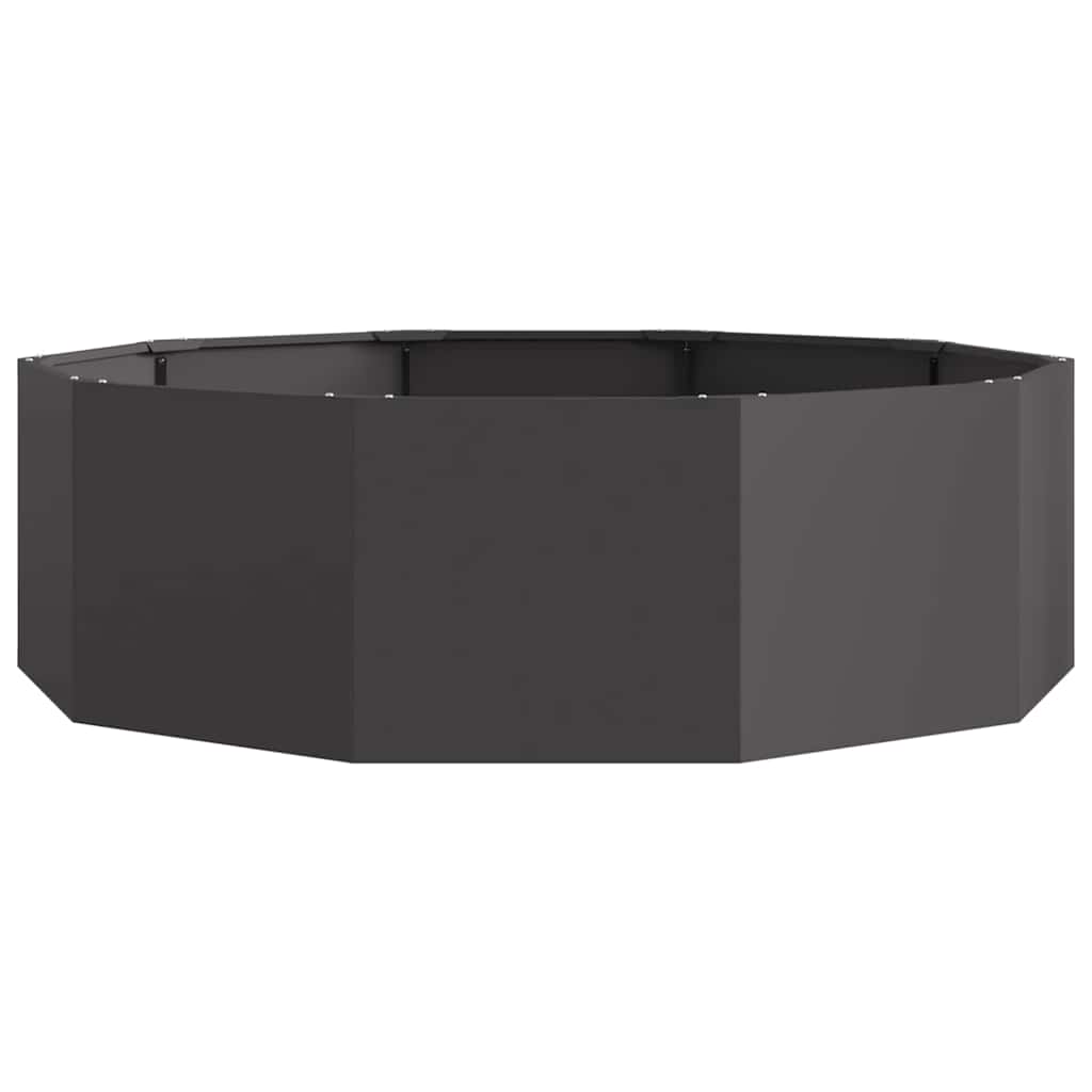vidaXL Pflanzkübel Schwarz 120 x 120 x 35 cm Stahl