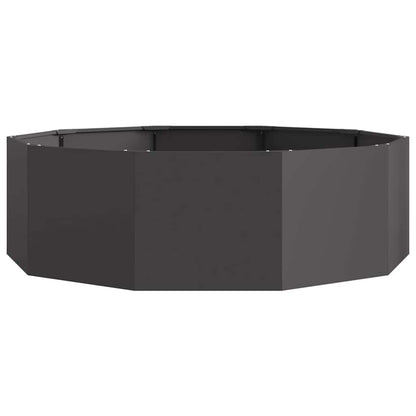 vidaXL Pflanzkübel Schwarz 120 x 120 x 35 cm Stahl