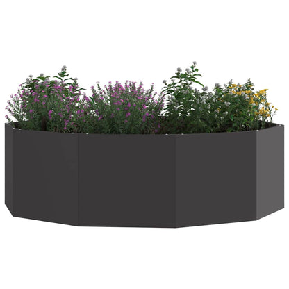 vidaXL Pflanzkübel Schwarz 120 x 120 x 35 cm Stahl