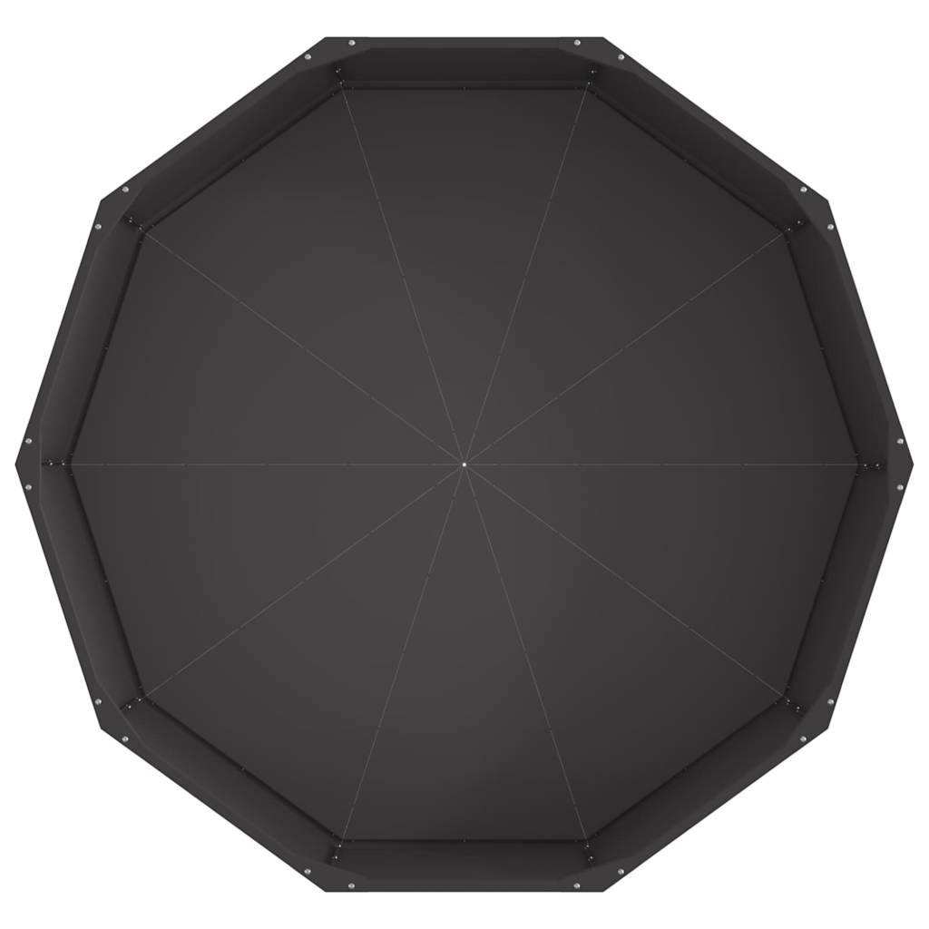vidaXL Pflanzkübel Schwarz 120 x 120 x 35 cm Stahl