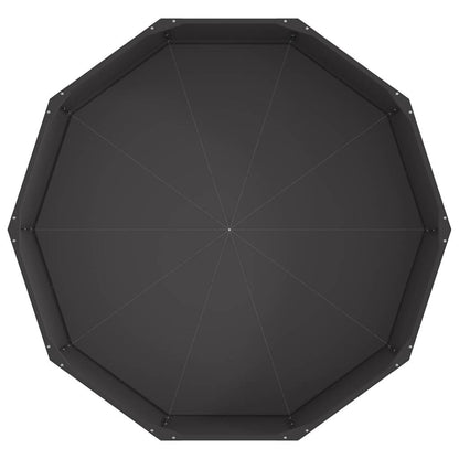 vidaXL Pflanzkübel Schwarz 120 x 120 x 35 cm Stahl