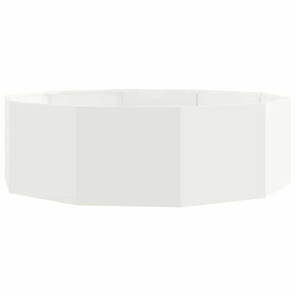 vidaXL Pflanzkübel Weiß 120 x 120 x 35 cm Stahl