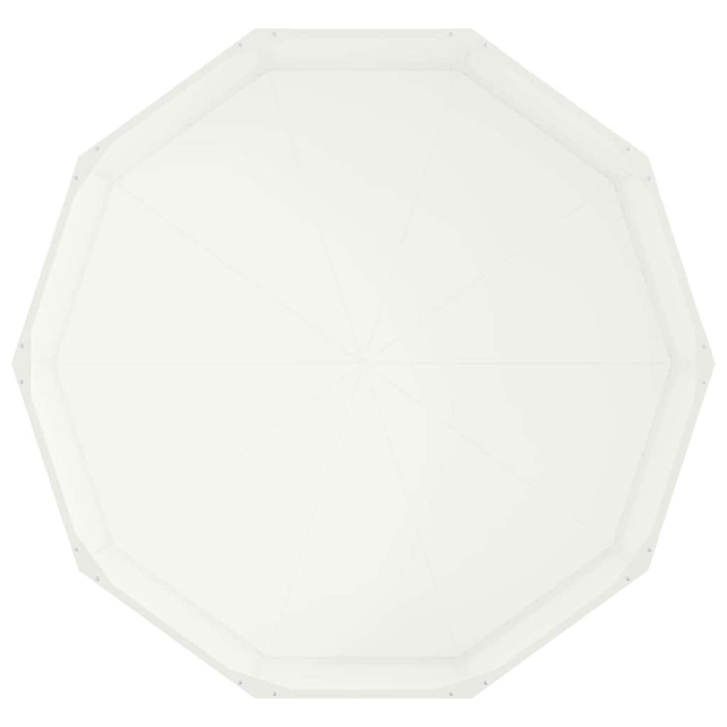 vidaXL Pflanzkübel Weiß 120 x 120 x 35 cm Stahl