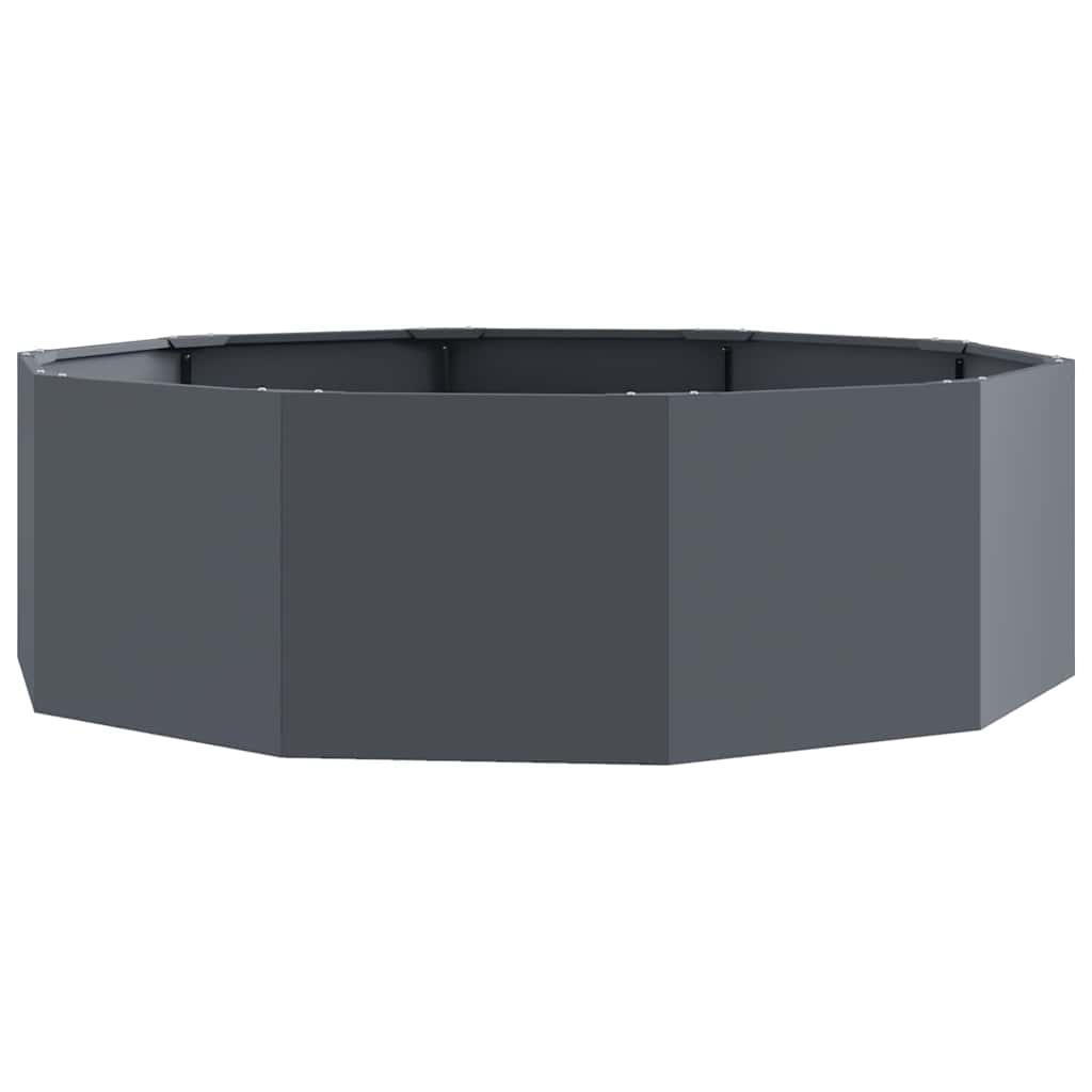 vidaXL Pflanzkübel Anthrazit 120 x 120 x 35 cm Stahl