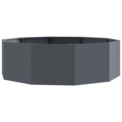 vidaXL Pflanzkübel Anthrazit 120 x 120 x 35 cm Stahl