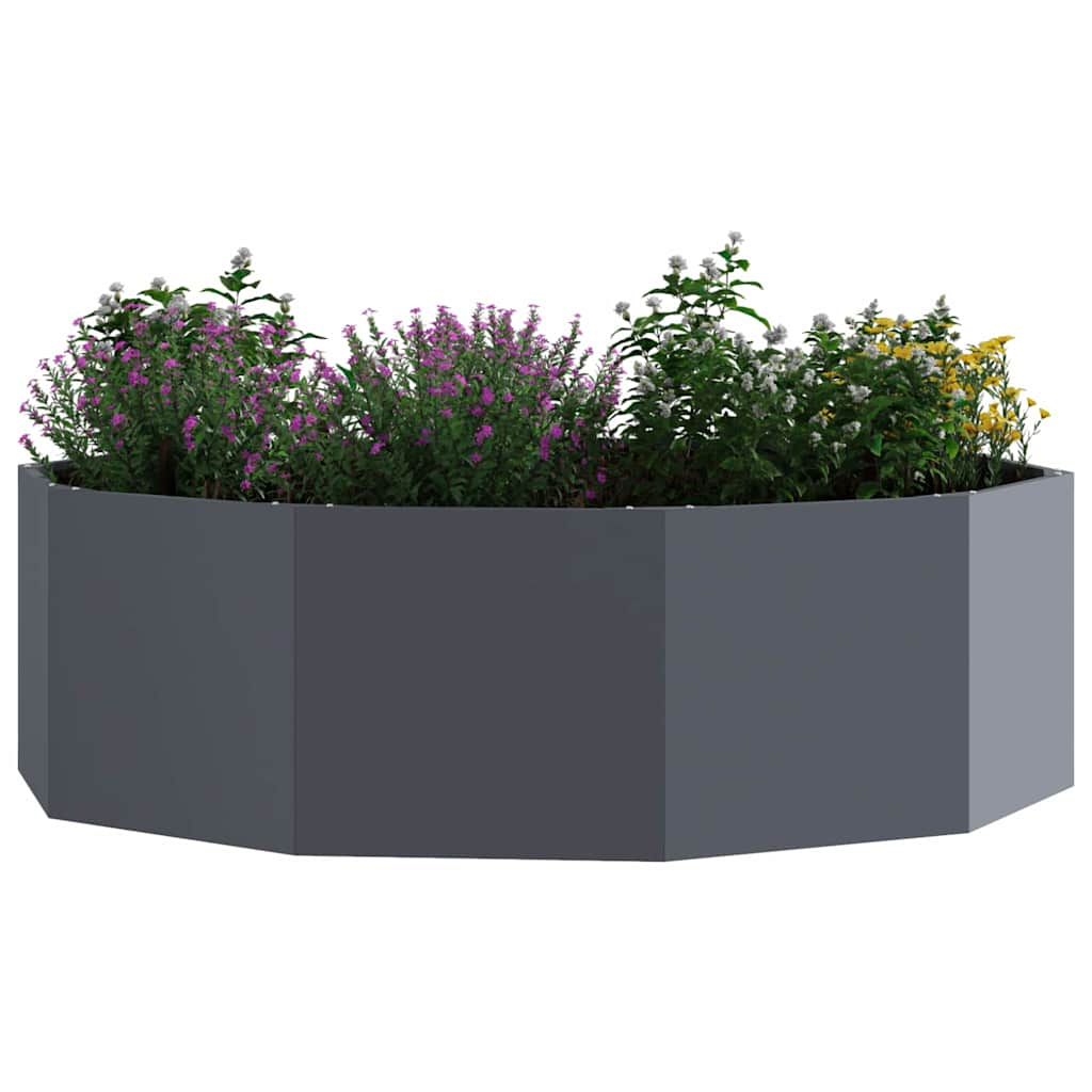 vidaXL Pflanzkübel Anthrazit 120 x 120 x 35 cm Stahl