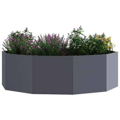 vidaXL Pflanzkübel Anthrazit 120 x 120 x 35 cm Stahl