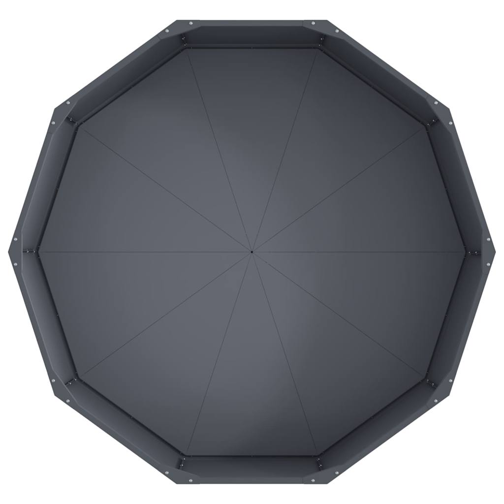 vidaXL Pflanzkübel Anthrazit 120 x 120 x 35 cm Stahl