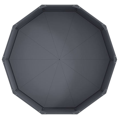 vidaXL Pflanzkübel Anthrazit 120 x 120 x 35 cm Stahl