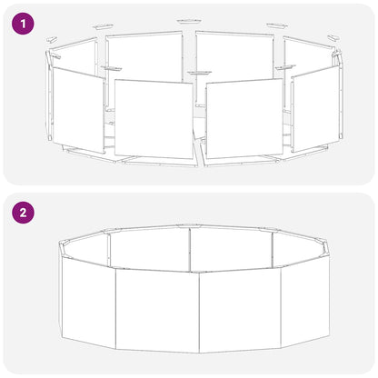 vidaXL Pflanzkübel Silber 120 x 120 x 35 cm Edelstahl