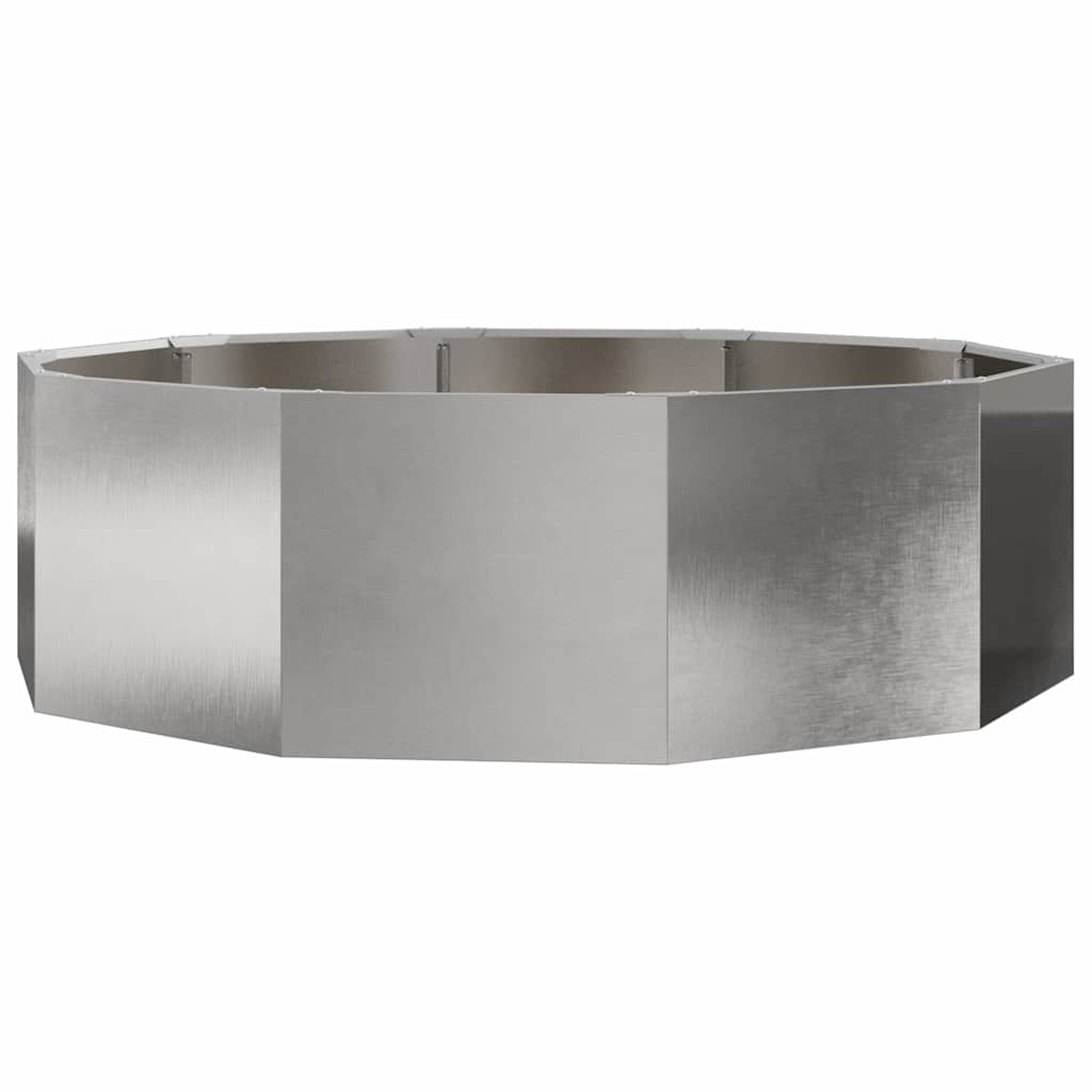 vidaXL Pflanzkübel Silber 120 x 120 x 35 cm Edelstahl
