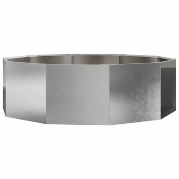 vidaXL Pflanzkübel Silber 120 x 120 x 35 cm Edelstahl