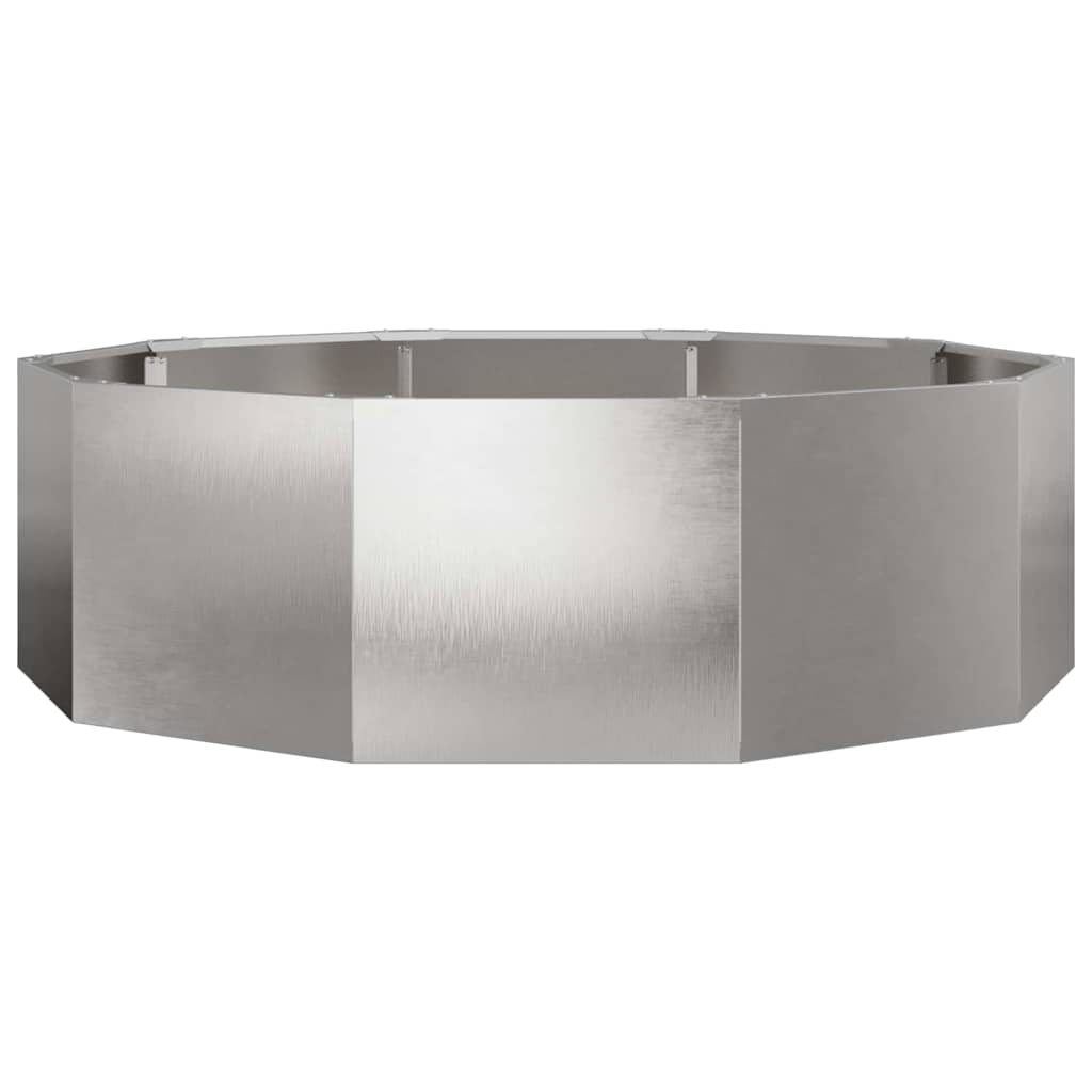 vidaXL Pflanzkübel Silber 120 x 120 x 35 cm Edelstahl