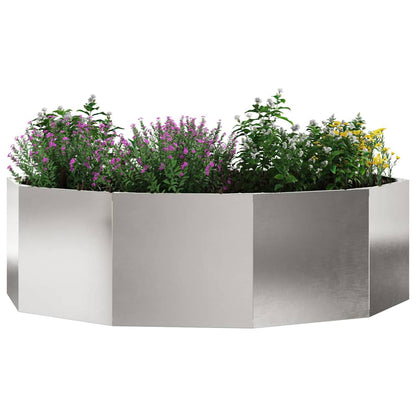 vidaXL Pflanzkübel Silber 120 x 120 x 35 cm Edelstahl