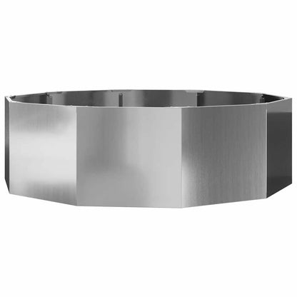 vidaXL Pflanzkübel Silber 120 x 120 x 35 cm Verzinkter Stahl