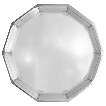 vidaXL Pflanzkübel Silber 120 x 120 x 35 cm Verzinkter Stahl