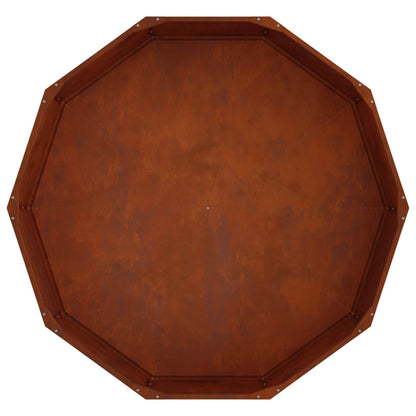vidaXL Pflanzkübel Rostig 120 x 120 x 35 cm Wetterfeststahl