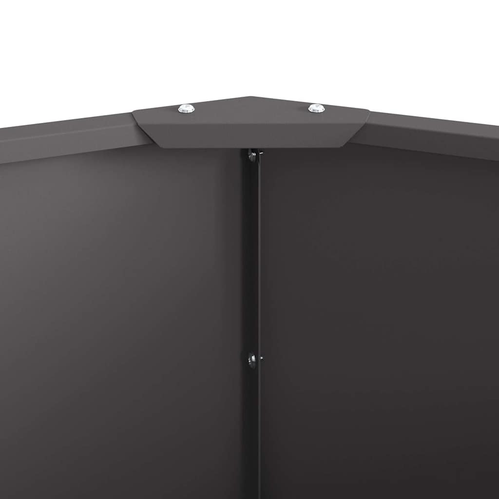 vidaXL Pflanzkübel Schwarz 90 x 90 x 35 cm Stahl