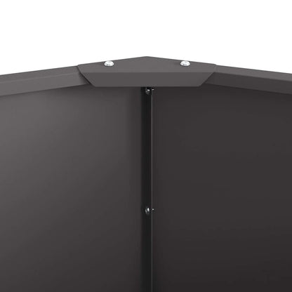 vidaXL Pflanzkübel Schwarz 90 x 90 x 35 cm Stahl