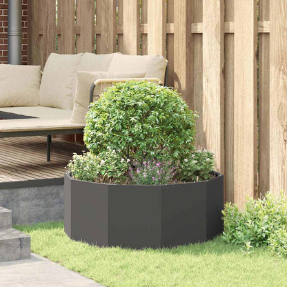 vidaXL Pflanzkübel Schwarz 90 x 90 x 35 cm Stahl