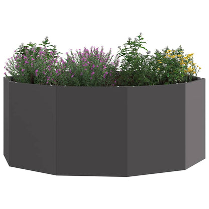 vidaXL Pflanzkübel Schwarz 90 x 90 x 35 cm Stahl