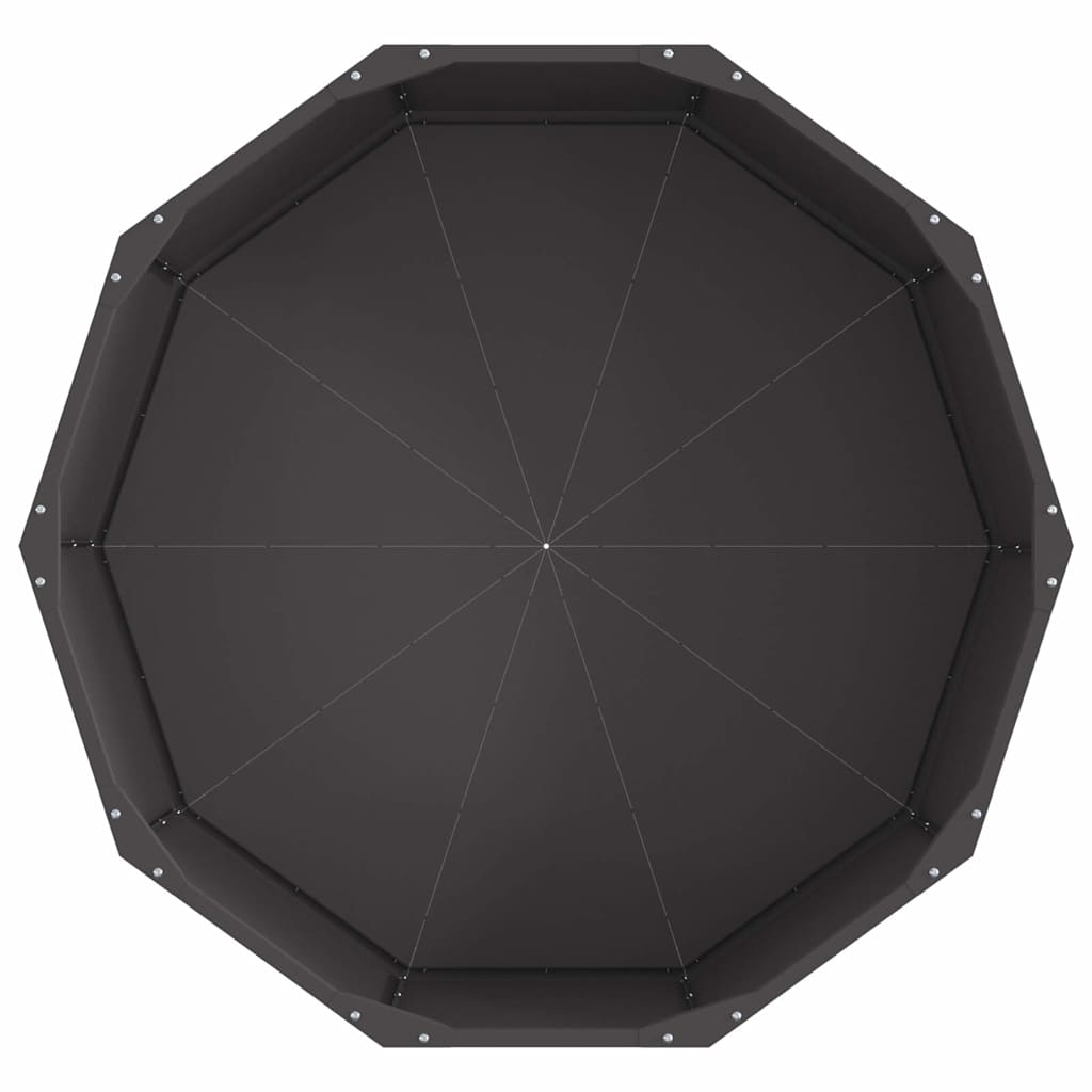 vidaXL Pflanzkübel Schwarz 90 x 90 x 35 cm Stahl