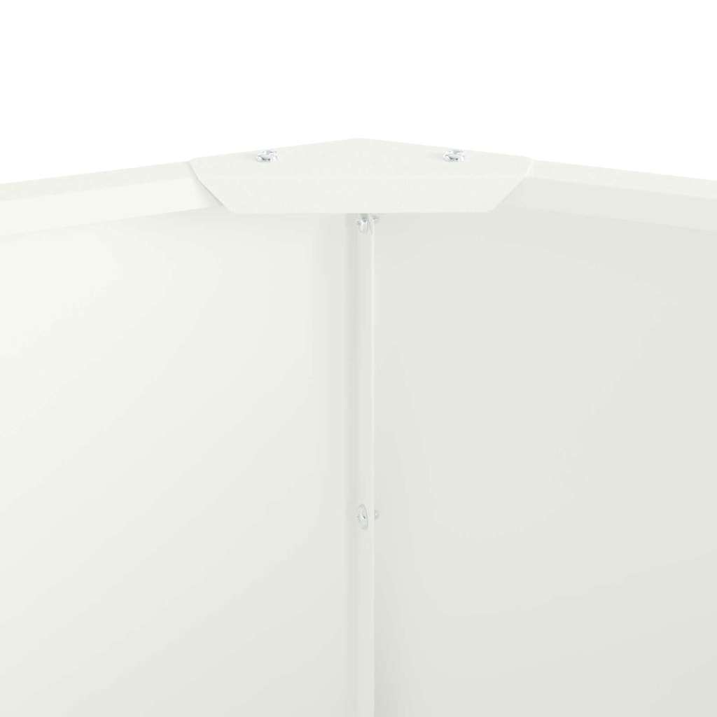 vidaXL Pflanzkübel Weiß 90 x 90 x 35 cm Stahl