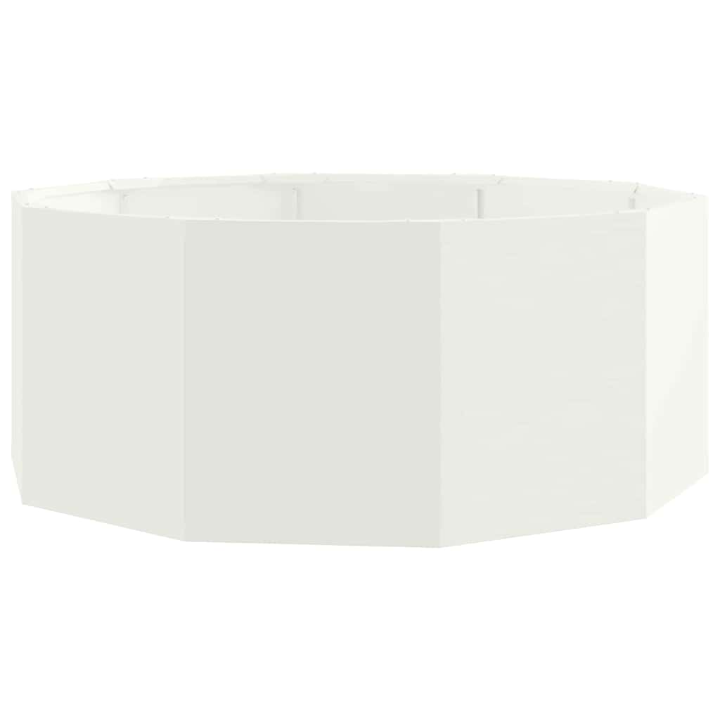 vidaXL Pflanzkübel Weiß 90 x 90 x 35 cm Stahl