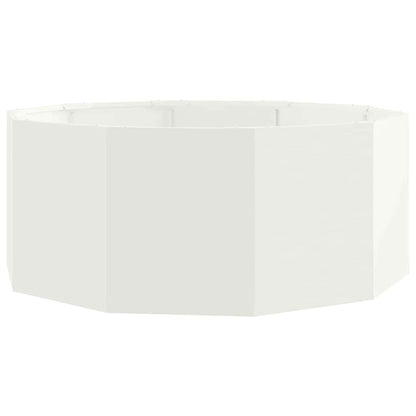 vidaXL Pflanzkübel Weiß 90 x 90 x 35 cm Stahl