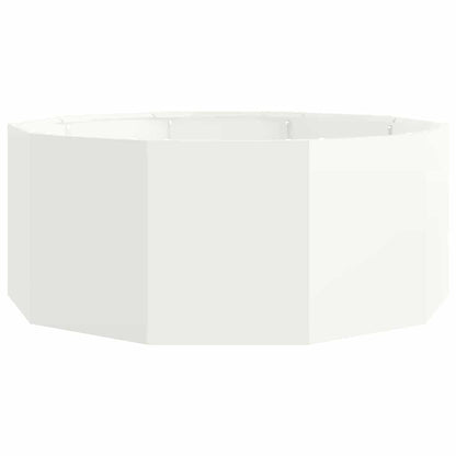 vidaXL Pflanzkübel Weiß 90 x 90 x 35 cm Stahl