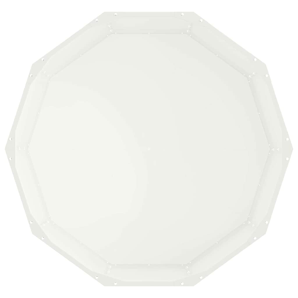 vidaXL Pflanzkübel Weiß 90 x 90 x 35 cm Stahl