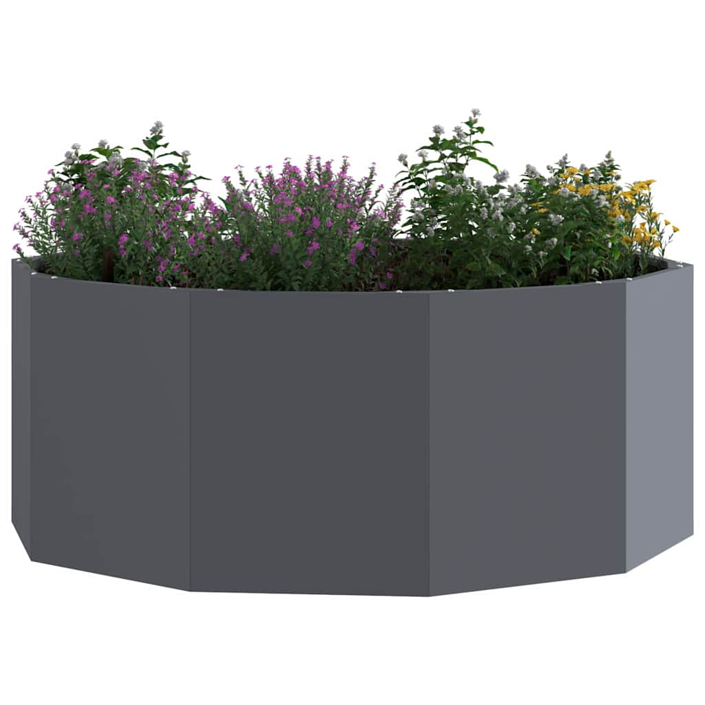vidaXL Pflanzkübel Anthrazit 90 x 90 x 35 cm Stahl