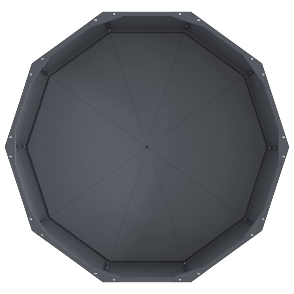 vidaXL Pflanzkübel Anthrazit 90 x 90 x 35 cm Stahl