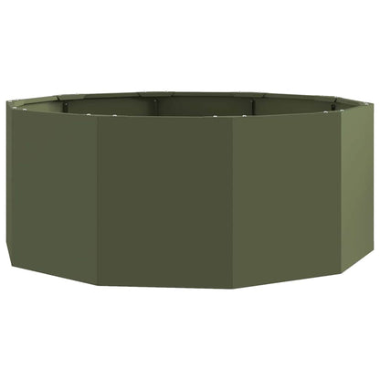 vidaXL Pflanzkübel Olive Grün 90 x 90 x 35 cm Stahl