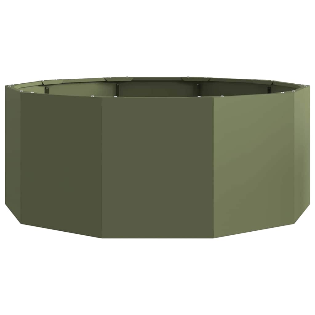 vidaXL Pflanzkübel Olive Grün 90 x 90 x 35 cm Stahl