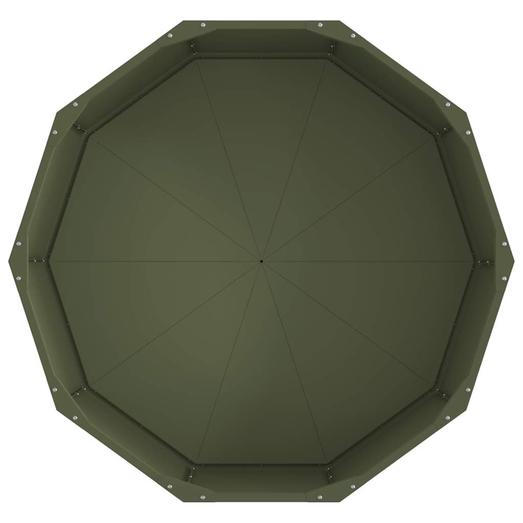 vidaXL Pflanzkübel Olive Grün 90 x 90 x 35 cm Stahl