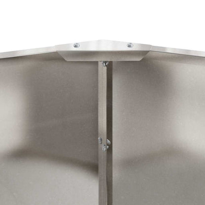 vidaXL Pflanzkübel Silber 90 x 90 x 35 cm Edelstahl
