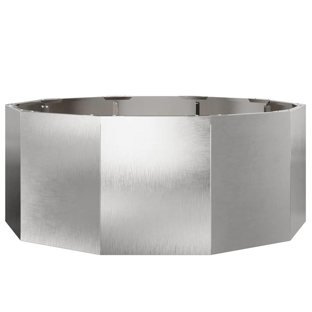 vidaXL Pflanzkübel Silber 90 x 90 x 35 cm Edelstahl