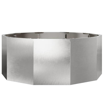 vidaXL Pflanzkübel Silber 90 x 90 x 35 cm Edelstahl