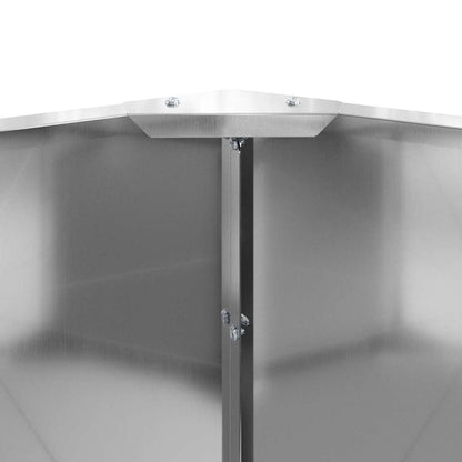 vidaXL Pflanzkübel Silber 90 x 90 x 35 cm Verzinkter Stahl