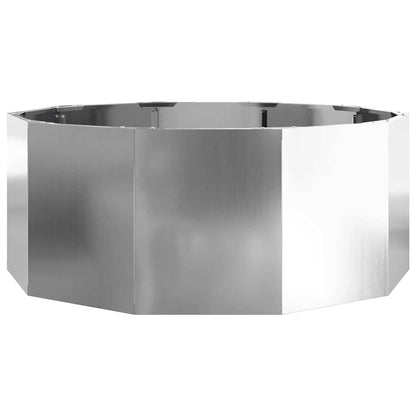 vidaXL Pflanzkübel Silber 90 x 90 x 35 cm Verzinkter Stahl