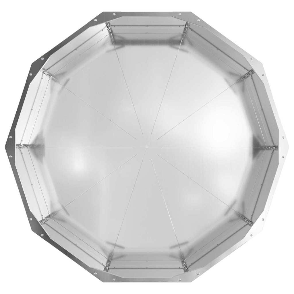vidaXL Pflanzkübel Silber 90 x 90 x 35 cm Verzinkter Stahl