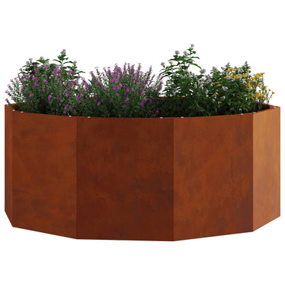 vidaXL Pflanzkübel Rostig 90 x 90 x 35 cm Wetterfeststahl